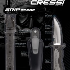 Knives Cressi Grip Spear Dive Knife -Dive & Spear Sales 1220 grip spear pack rc559400 01 22ll z 59036.1616560876