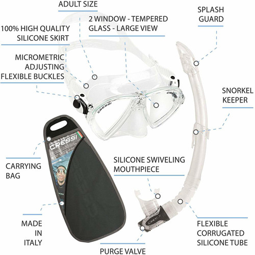 Specials Cressi Ocean VIP Mask Snorkel Set Clear 2 Specials Cressi Ocean VIP Mask Snorkel Set Clear - Image 2
