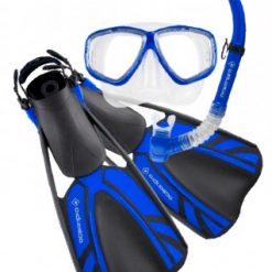 Mask Snorkel Fins Sets Ocean Pro Blade Size 4-8.5 Mask Snorkel Fin Set Blue