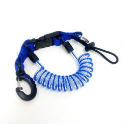 Safety Gear Reefline Coiled Lanyard Plastic Swivel Blue