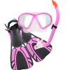 Kids Sets Ocean Pro Turtle Junior Mask Snorkel Fin Set Pink