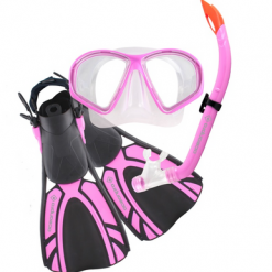 Kids Sets Ocean Pro Turtle Junior Mask Snorkel Fin Set Pink